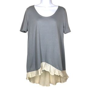 Raven + Lily | Gauzy Trim Ruffle Layer Tunic Top